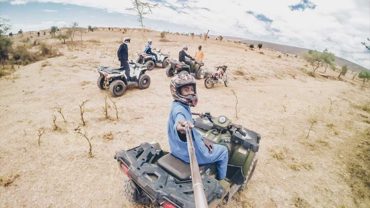 Safari Quad bikes in Africa in Kenya YouTube