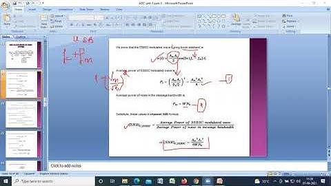 SNR  calculations in SSBSC wave