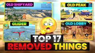 Top 17 "REMOVED THINGS" In Free Fire 🛑😯