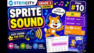 Add Sound to Sprite in Stemblock Scratch | Grade 3 Coding for Kids