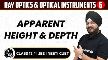 Ray Optics & Optical Instruments 06 | Apparent Height & Depth | Pure English | 12th/JEE/NEET/CUET