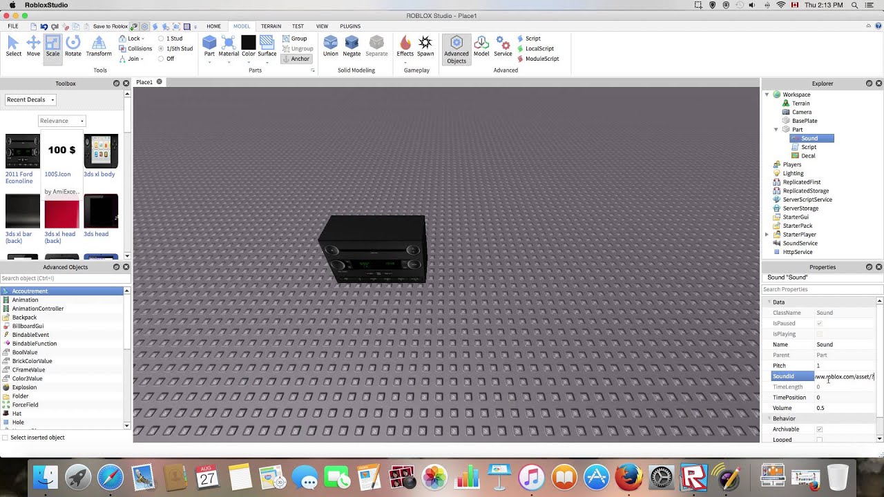 Roblox How To Make A Brick With Sound 2015 Youtube - brick sound id test roblox