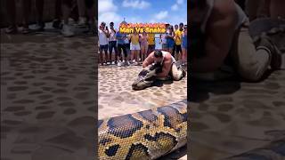 Man vs Giant Python 🐍 Hunters Wrestle 19-Foot Record-Breaking Snake | #shorts