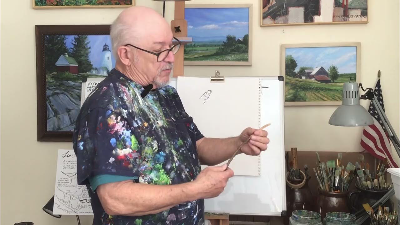 2024 Art Lesson 3 Line Quality Drawing by Lynn Charles Foster and