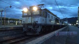 今シーズン初めて追っかけをしてみました(^^;)…【EF64 重連】石油貨物列車 5875ㇾ稲沢→南松本 追っかけ区間(日出塩駅→塩尻駅)…今や珍しくなりつつある大宮更新色機の重連です😊