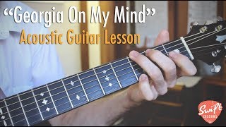 Video thumbnail of "Ray Charles - Georgia on my Mind - Guitar Lesson"