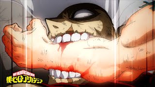 Shigaraki Enters The Berserk Mod And Bites Through Midoriya's Quirk-Filled Arm For 45%