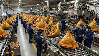 Cómo se Hacen Samosas Crujientes Dentro de la Mega Fábrica Proceso Total