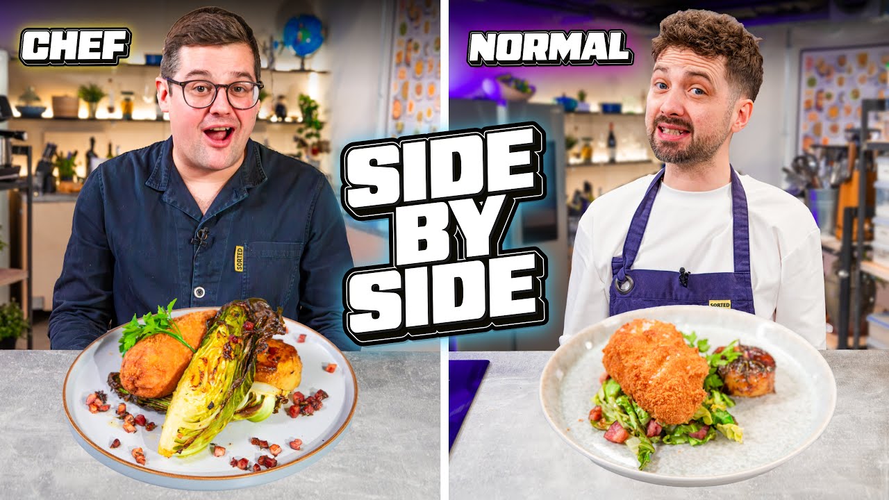 CHEF VS NORMAL Chilli & Garlic Chicken Kyiv (Side by Side Comparison ...