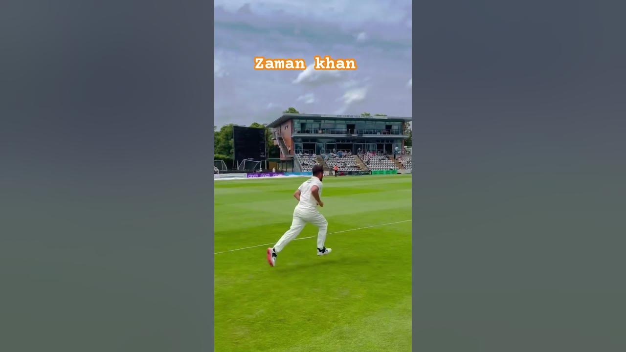 Zaman khan bowling in slow motion in county championship England YouTube