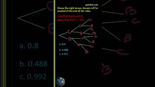 One minute quiz on probability tree diagram #mathquiz #probability  #treediagram #mathshorts #exam