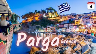 🇬🇷PARGA GREECE IN OFF SEASON - WATERMILL LAND TRAIN TRIP - BEAUTIFUL CASTLE SUNSET DAY 2 - OCT 