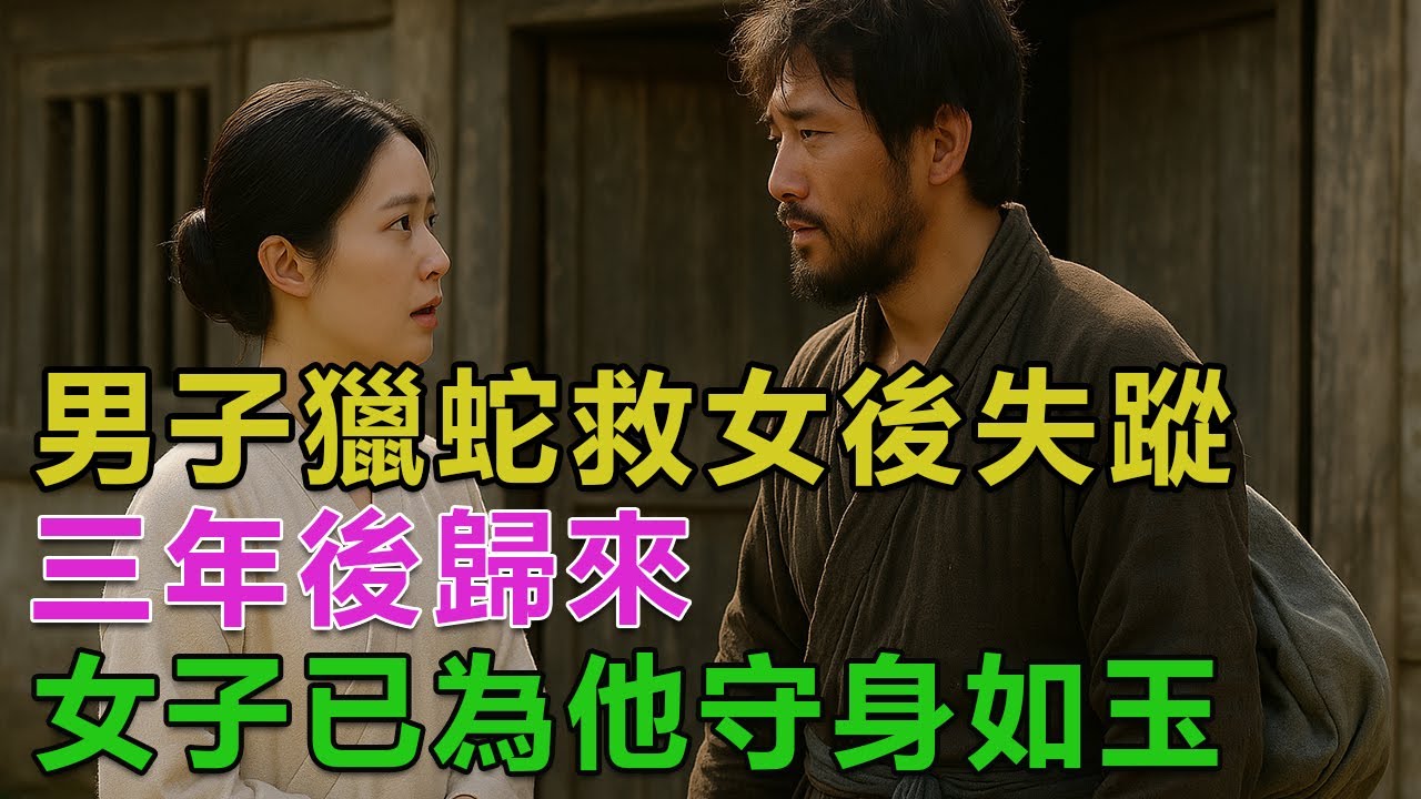 民間故事：男子獵蛇救女後失蹤，三年後歸來，女子已為他守身如玉