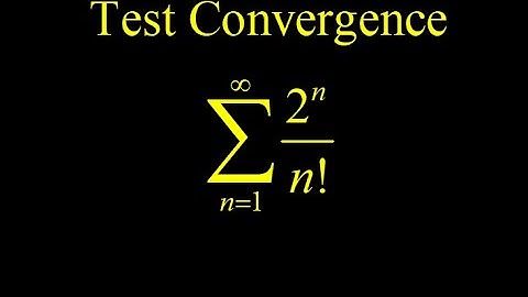 Why we choose the ratio test for a series involving factorials 2^n/n!.