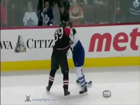 Colton Orr Fights From 2009-2010