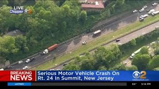 Serious motor vehicle crash closes part of Route 24 in Summit