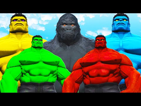 KING KONG VS TEAM HULK - EPIC BATTLE