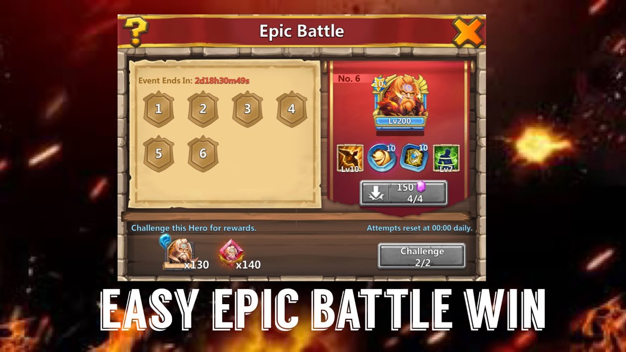 Castle clash - Sword Sage Epic Battle (easy win setup )