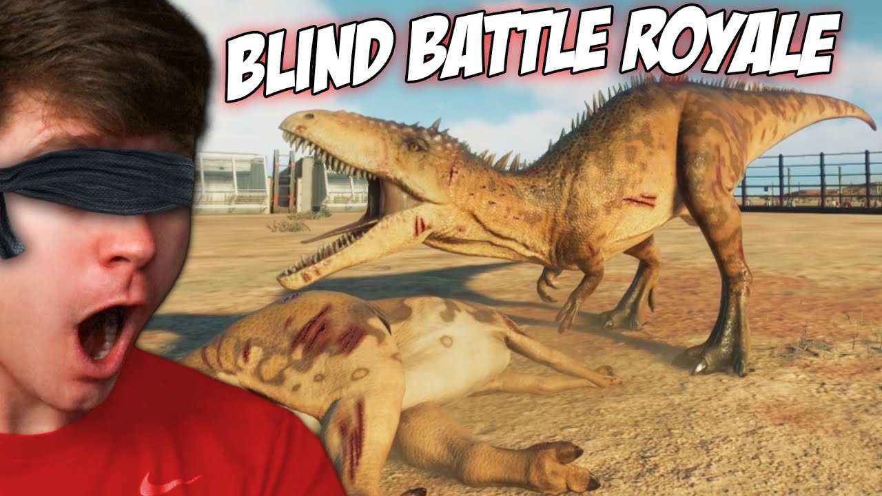 BLIND DINOSAUR BATTLE ROYALE! - Jurassic World Evolution 2