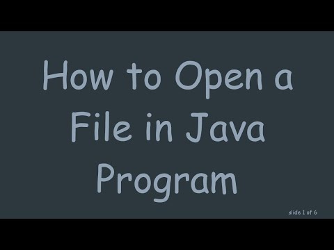 How to Open a File in Java Program