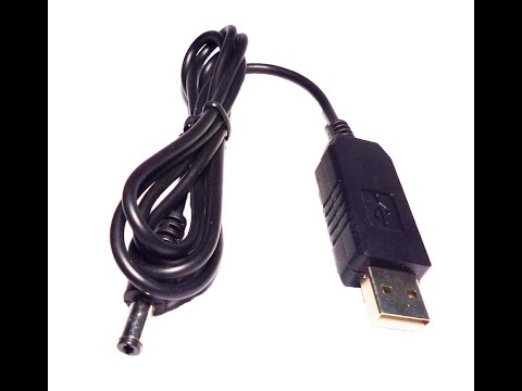 Шнур для роутера USB USB 5v- 12V 5.5x2.1mm, видео 1
