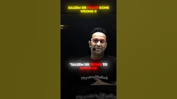 Saleem Sir Prank gone Wrong🤣💥 #jeewallah #shorts #pw #physicswallah