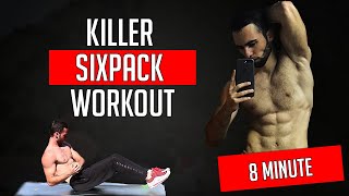 8 Minute Killer Sixpack Workout - (Home AB WORKOUT)