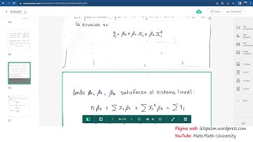 Regresión por mínimos cuadrados no lineal: Regresión cuadrática en Matlab