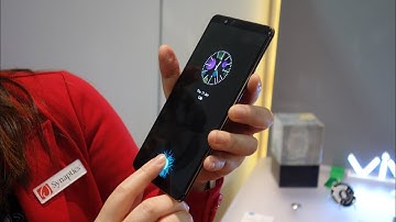 Synaptics in-display fingerprint scanner on a smartphone at CES 2018 - By TotallydubbedHD