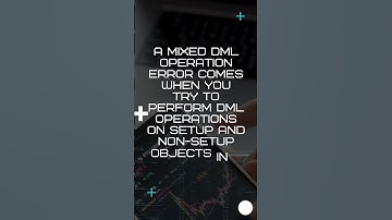 What is a Mixed DML Operation Error? #salesforce
