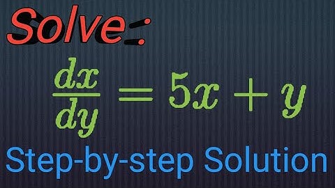 Solve by substitution and integrating factor method:dx/dy = 5x+y||First order ODE||Detailed Solution