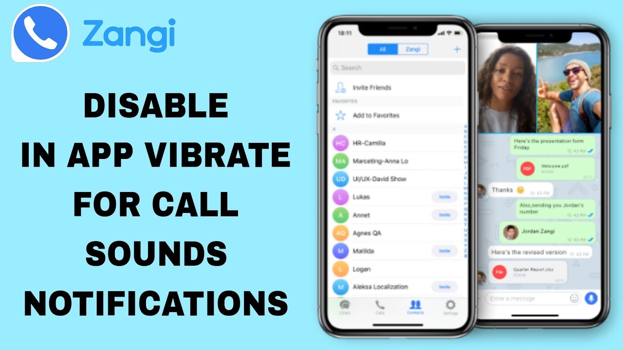How To Disable In App Vibrate For Call Sounds Notifications On Zangi