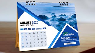 Full Professional Desk Calendar Design | Photoshop cc Tutorial Guide