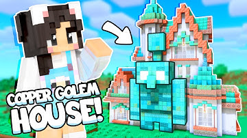 💜Minecraft COPPER GOLEM Mob House Challenge!