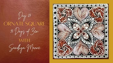 Day 27 of ORNATE SQUARE with String 27, 31 Days of Zen!