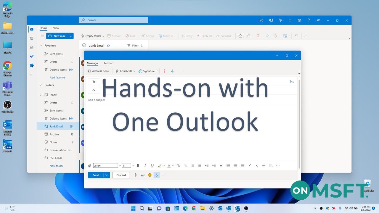 Hands-on with the leaked One Outlook Client on Windows 11 - YouTube
