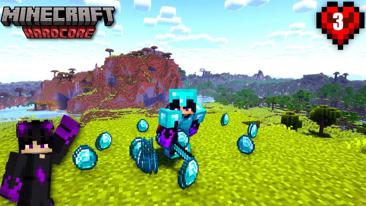 I got FULL ENCHANTED DIAMOND ARMOR in Hardcore Minecraft! - YouTube