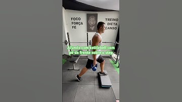 Afundo com kettlebell com pé da frente sobre o step - prof. Matheus Gomes