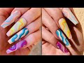 New trendy swirl abstract nail art tutorial ❤️