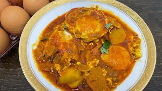 Egg Drop Curry / Kari Telur (Pecah)
