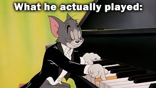 They animated the piano correctly!? (Tom and Jerry)