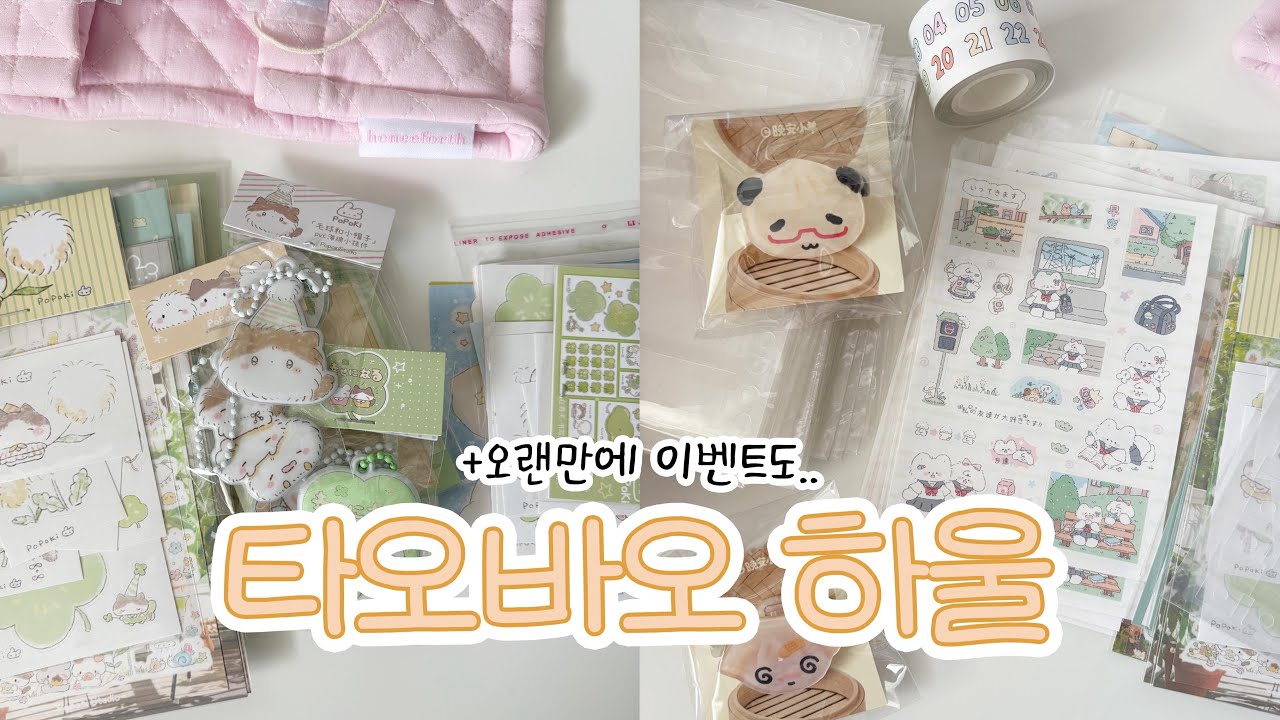 타오바오 문구하울 𓂃 𓈒𓏸 다꾸템, 정리템 이것저것 나눔까지..💛 (이벤트 마감)