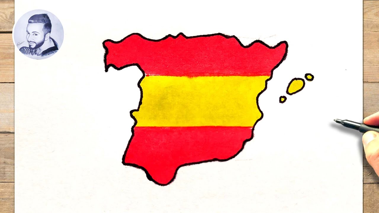 Comment dessiner la carte de l Espagne - YouTube