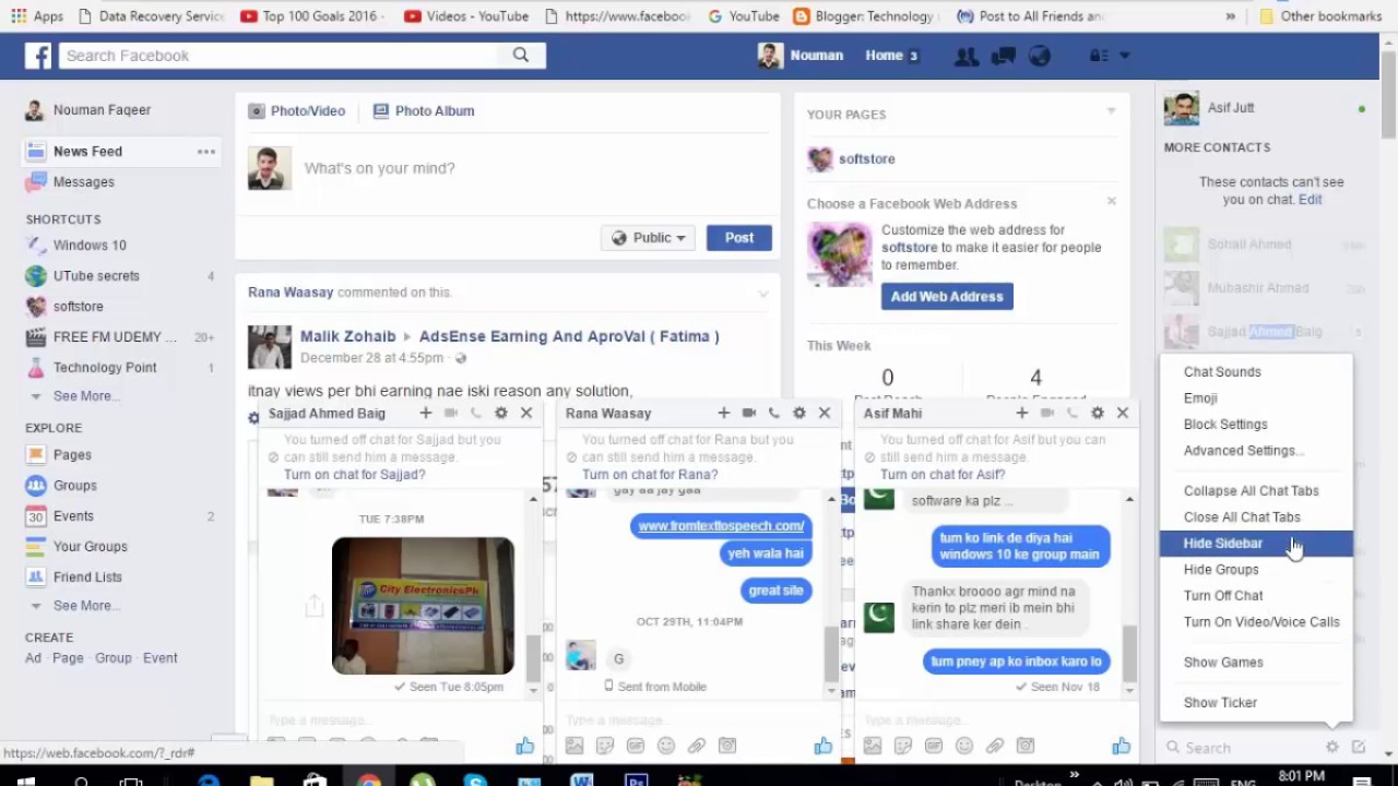 how to close chat box in facebook online classes 13 youtube