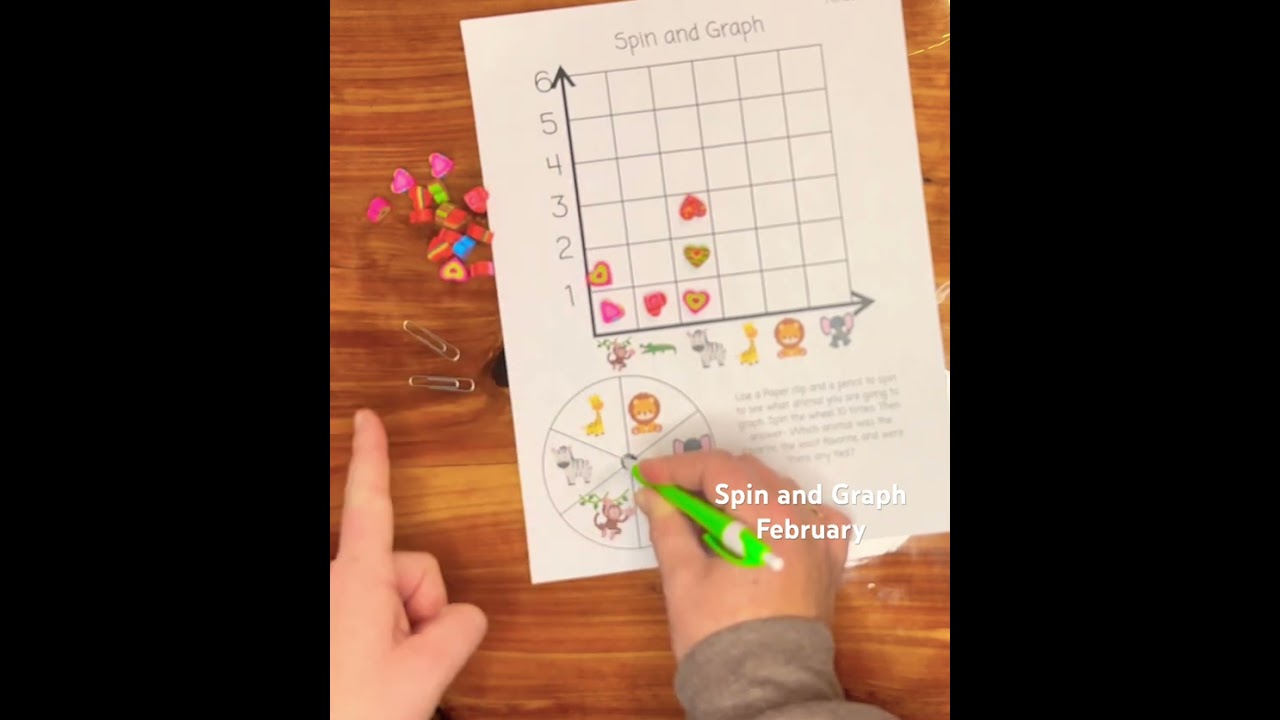 Spin and Graph #morganshomelearning #toddleractivities #homeschoolingfun #homelearning