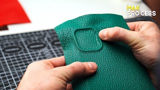 Three leather cases for your phone  | The process of making leather iPhone cases | Apple screenshot 5
