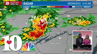 Watch Live: Tracking storms as they move into the East Tennessee area throughout the day