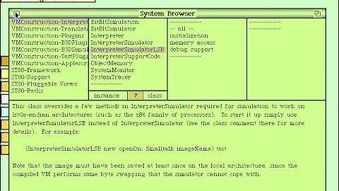 Simulator - Squeak is a Smalltalk written in itself