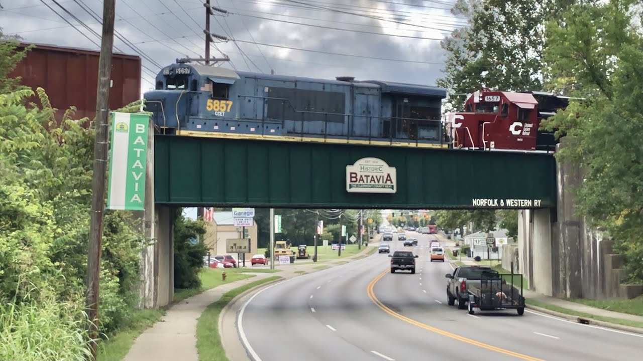 Short Line Railroad Switching In America, Heavy Train On Steep Grade ...