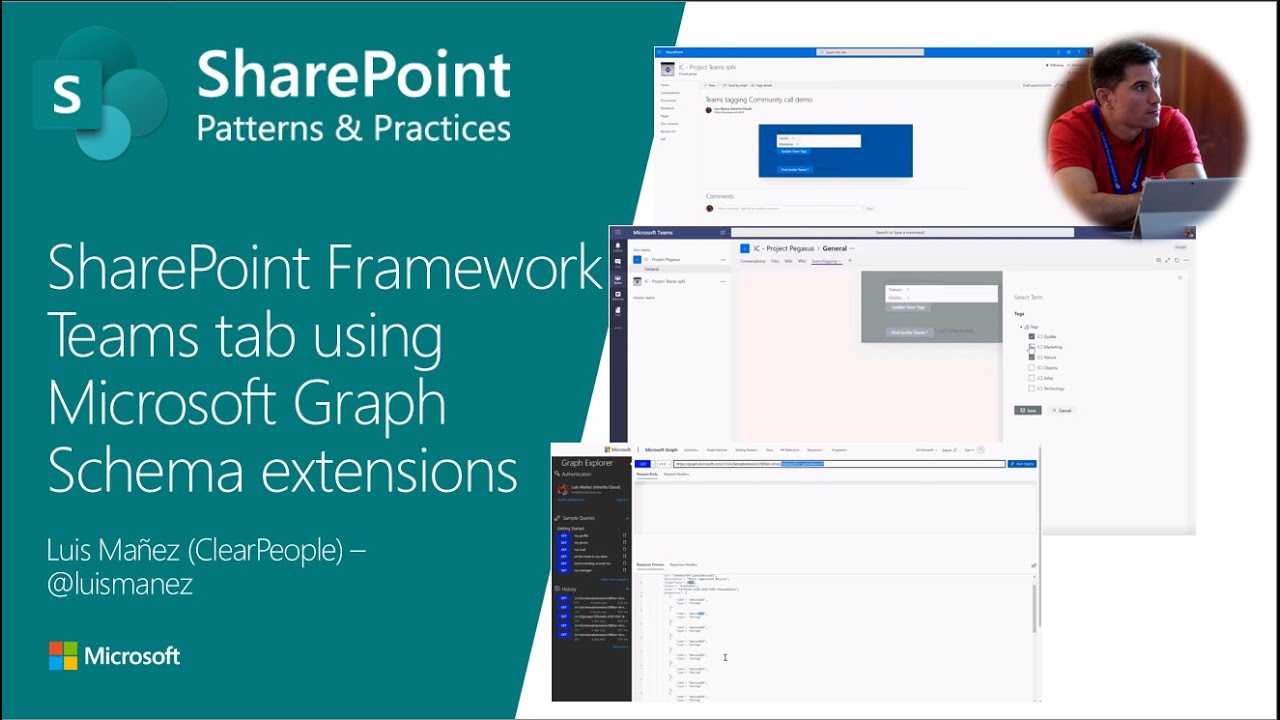 Community demo - SharePoint Framework Teams tab using Microsoft Graph Schema extensions - YouTube